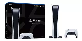 Sony Playstation 5 825gb Digital Edition Blanco Y Negro