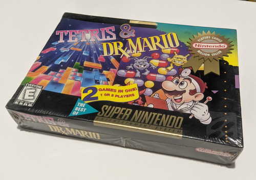 Tetris & Dr Mario Lacrado Para Snes Super Nintendo Faço 799 (Usado)