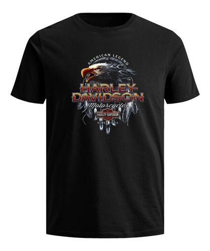 Playera Harley Davidson Vintage Moto Chopper Aguila Camiseta