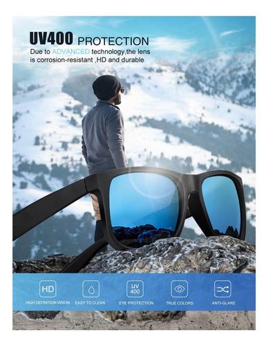 Gafas De Sol Polarizadas Kaliyadi Hombres Protección De De 3