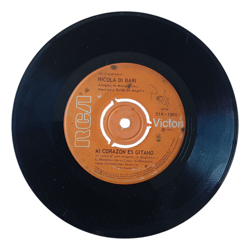 Vinilo Single De Nicola Di Bari Mi Corazón (d129 (Usado)