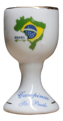Porta Ovo De Cerâmica Com Mapa Do Brasil Campinas Sp 36g 6cm