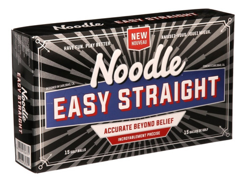 TaylorMade noodle easy straight caja de pelotas 15 unidades color blanco