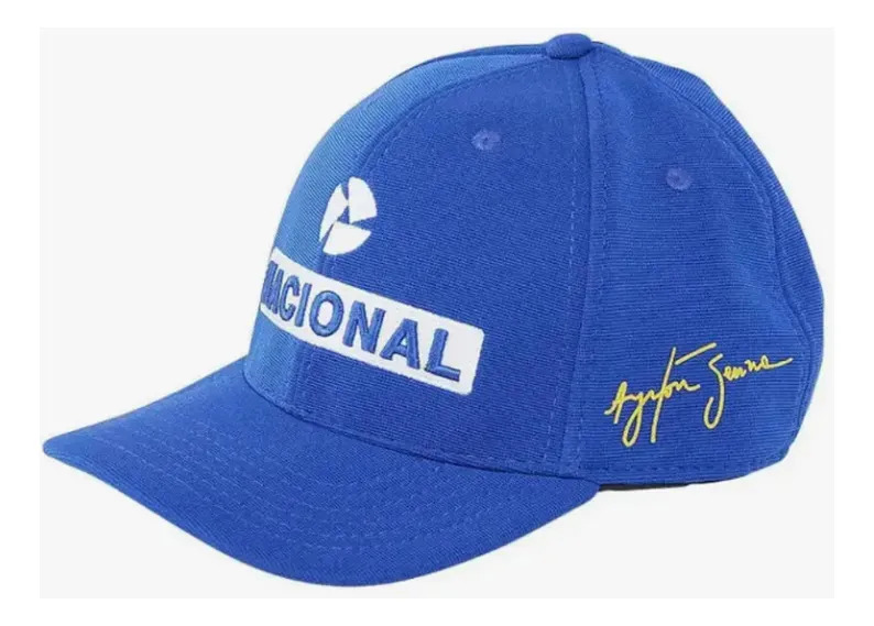 Boné Snapback Azul Royal 100% Algodão Ayrton Senna Unissex