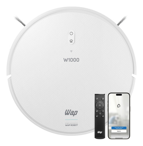 Robô Aspirador Robot W1000 Com Mapeamento Smart 60hz Wap Branco