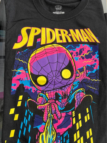 Playera Blacklight Spider-man Niño