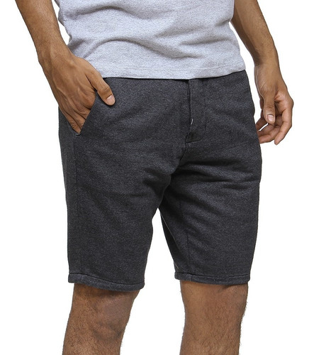 Bermuda De Moletom Masculina Wrangler Original Cinza 30818