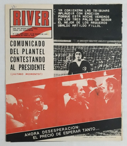Revista River 1783 - Vs. Gimnasia Lp Y Boca 1979 Fs