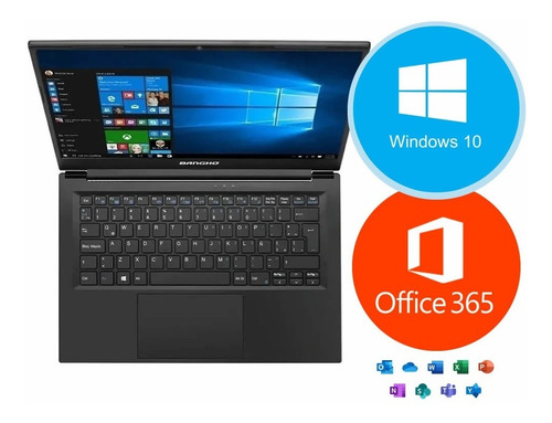 Notebook Bangho 14 Intel 4gb Ssd 120gb Rapida Win10 Office