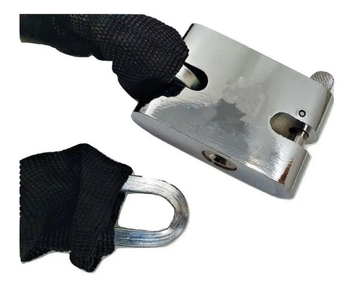 Imagen 3 de 6 de Cadena Linga Funda C/candado + Llaves Moto Bicicleta Spot