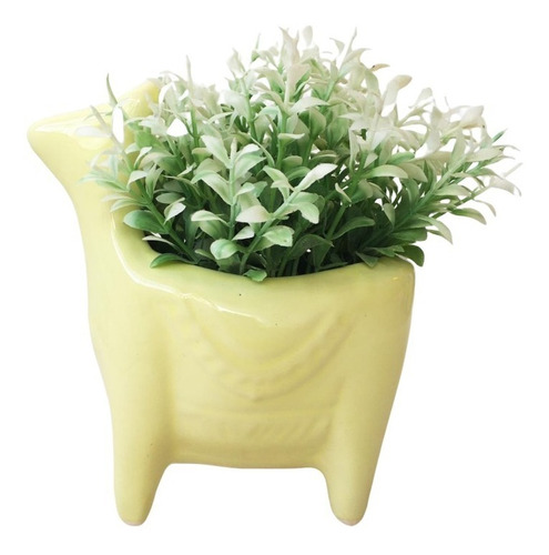 Maceta Ceramica Llama Jardin Adorno Pastel Deco