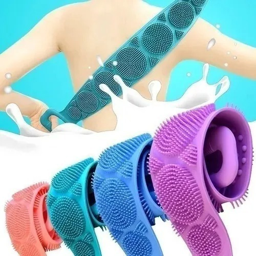 Imagen 8 de 9 de Esponja Silicona Baño Masaje Exfoliante Cepillo Espalda