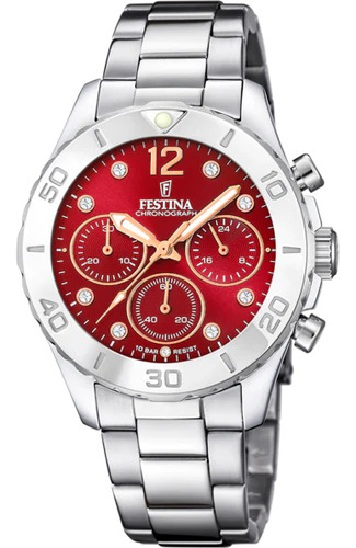 Reloj Festina Mujer Acero Boyfriend Cronógrafo 100m F20603.2