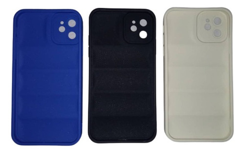 Funda O Forro Para iPhone 11  3 Unidades Azul-negro-beige.