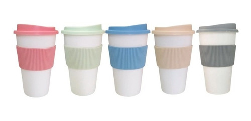 Imagen 1 de 8 de 10 Vasos Térmicos Tipo Starbucks Colores Vintage 300ml 