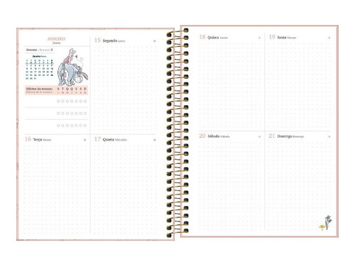 Agenda 2024 Tilibra Planner Semanal 177x240 Ursinho Pooh Rsa