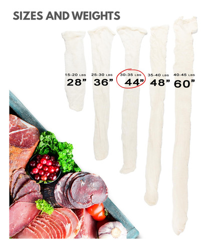 Eselect Bolsas Para Jamón Y Carne Stockinette De 44 Pulgada