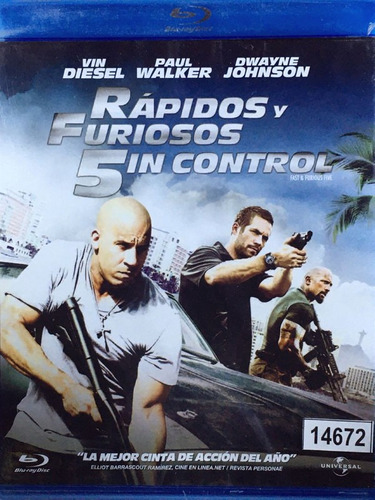 Rapidos Y Furiosos 5in Control / Blu Ray / Vin Diesel / 2011