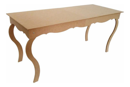 Mesa Luis Xv Provençal 100x60 Altura 80 Cm Festas Mdf Cru