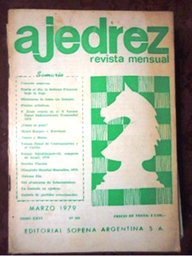 Revista Mensual Ajedrez  Nº 299 - Marzo - 1979