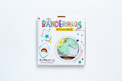 Kit Infantil Para Crear Mi Banderola Banderín Didáctico Arte