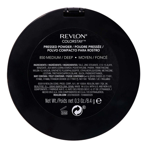 Imagen 6 de 6 de Revlon Colorstay Pressed Powder, Medium Deep, 8.4 G.