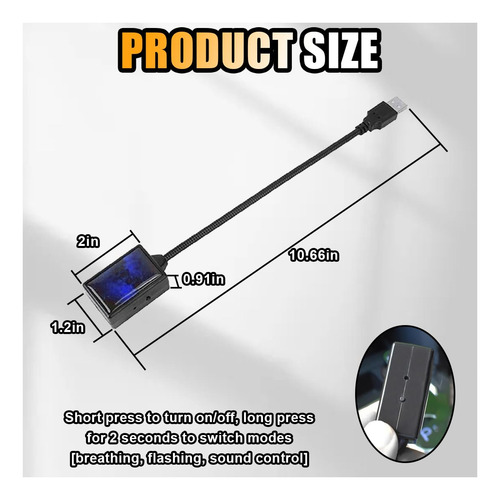 Luz Nocturna Led Usb Ajustable Proyector Estrellas Automóvil