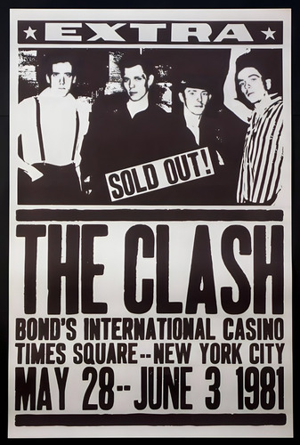 ##82 The Clash Póster Autoadhesivo 100x70cm