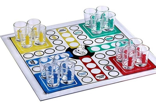 Ludo Juegos De Mesa Familiar Ludo De Vidrio Shot Juego Mesa