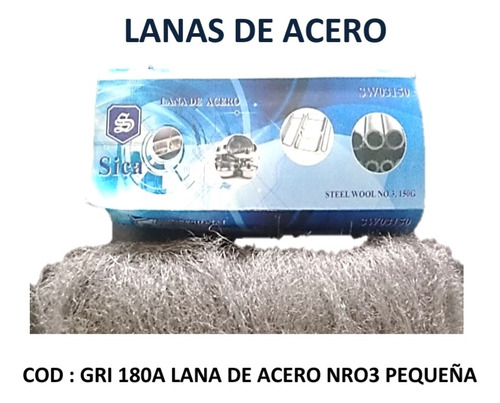 Lana De Acero Pequeña Nro 3 De 150gr 