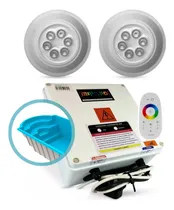 Comprar 2 Luces Pileta Fibra Abs 20w Rgb + Gabinete Comandos Oficial