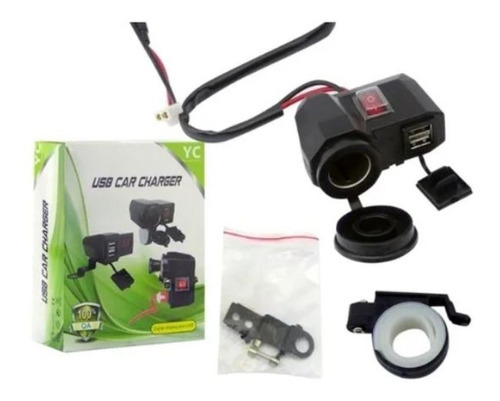 Cargador Yc 2 Usb 5v Y Encendedor 12v Moto - Motorides