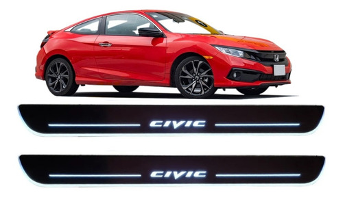 Estribos Iluminados Led Civic Coupe 2016 Al 2020