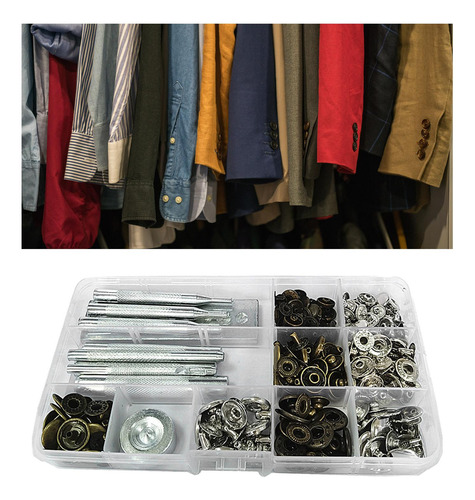 Kit De Cierres A Presión De Cuero Botones A Presión Cobre