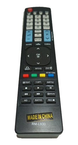 Control Universal Tv LG Modelo Rm-l930