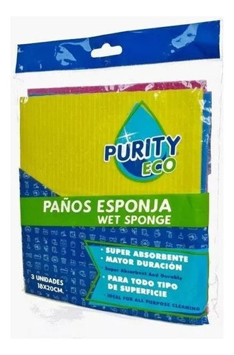 Paño Absorbente Esponja X 3 Unidades