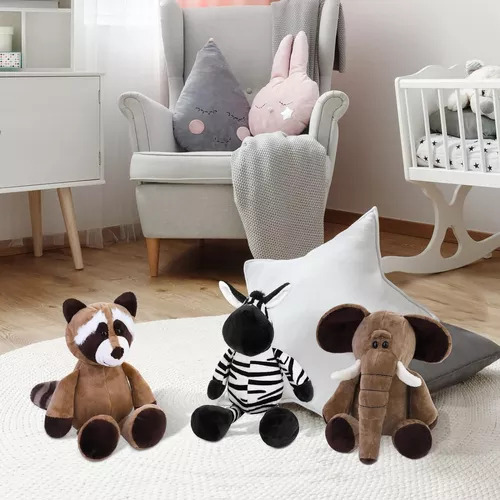 Juego De Juguetes De Peluche De Safari De Animales De Peluch