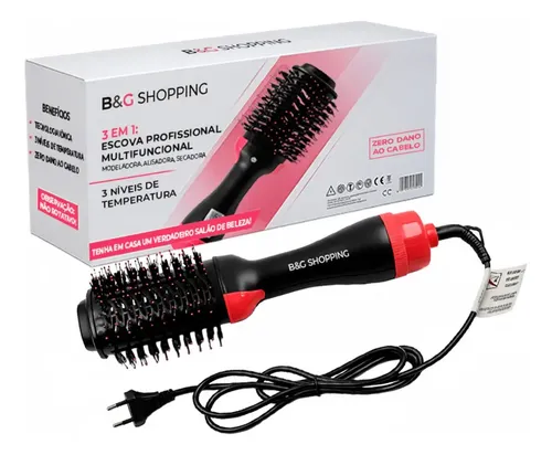 Escova Secadora Elétrica Profissional Seca Alisa E Modela B&g - foto 1