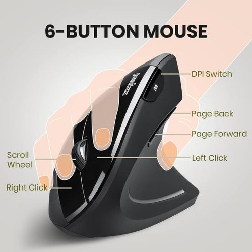 Perixx Perimice-713 Ratón Vertical Ergonómico Inalámbrico -