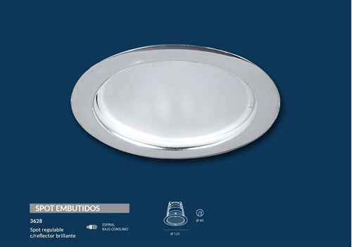 Spot Plata/ Oro De Embutir Regulable Reflector Brillante