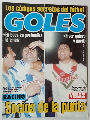 Revista Goles 1787 - Tapa Racing Y Velez 1993 Fs