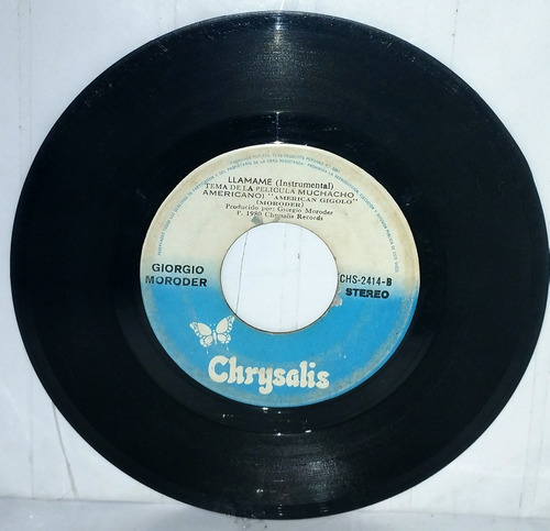 Single 45 Blondie + Giorgio Moroder - Call Me 1980 Crysalis