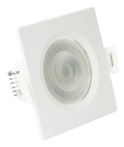 Imagem 3 de 9 de Kit 10 Spot Led 3w Quadrado Embutir Branco Frio Gesso Sanca