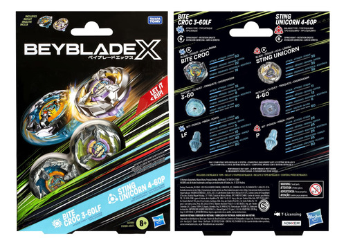 Set Battling Top Beyblade X Bite Croc 3-60lf Y Sting Unico