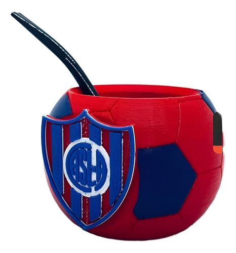 Mate Pelota Con Escudo Color Bordó San Lorenzo