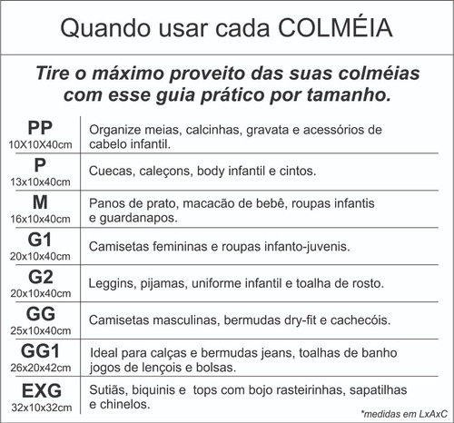 05 Colmeias Organizadoras De Gaveta Tamanho P 13x10x40