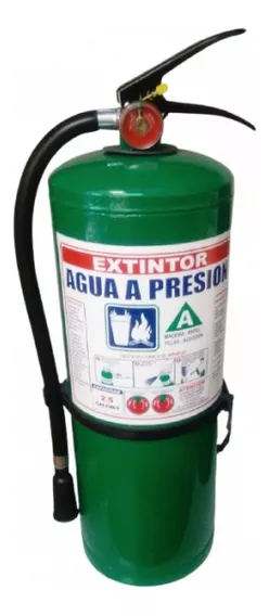  Extintor De Agua A Presión Con Soporte Y Señalización