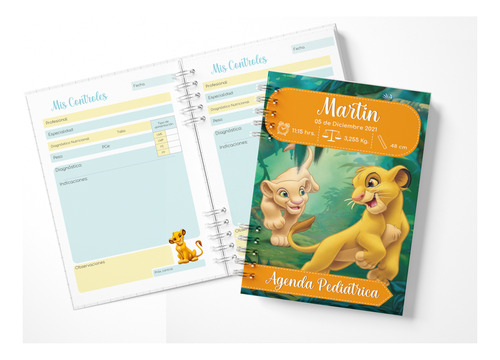 Agenda / Cuaderno Control Pediátrico Particular A5 Disney 