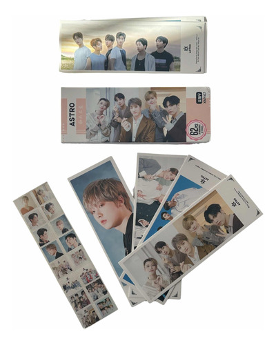 Set 30 Bookmarks + 32 Stickers Grupo Astro Kpop Marca Página