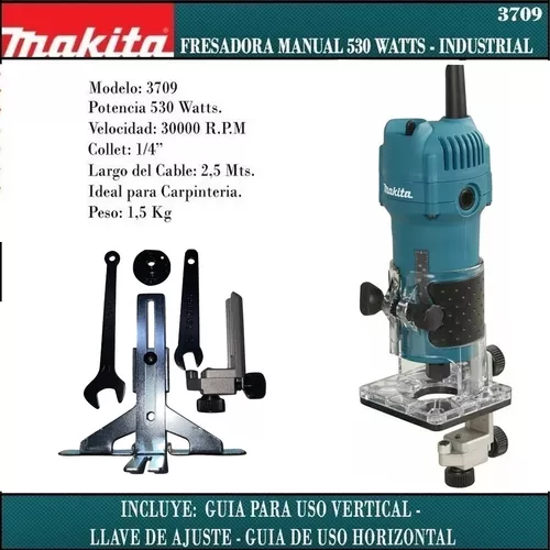 Fresadora Makita 1/4 530 W - 3709